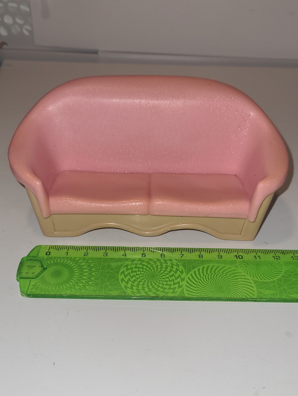 Fisher-Price Pink and Beige Mini Doll Sofa